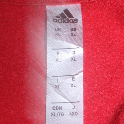 Mens UK Size XL adidas Red Pullover Hoodie