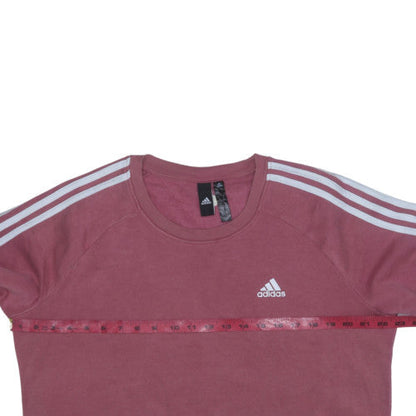 Womens UK Size XL adidas Pink Pullover Sweatshirt