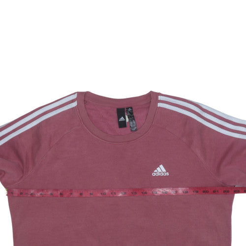 Womens UK Size XL adidas Pink Pullover Sweatshirt