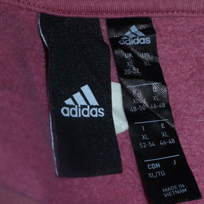 Womens UK Size XL adidas Pink Pullover Sweatshirt