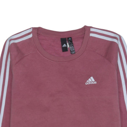 Womens UK Size XL adidas Pink Pullover Sweatshirt