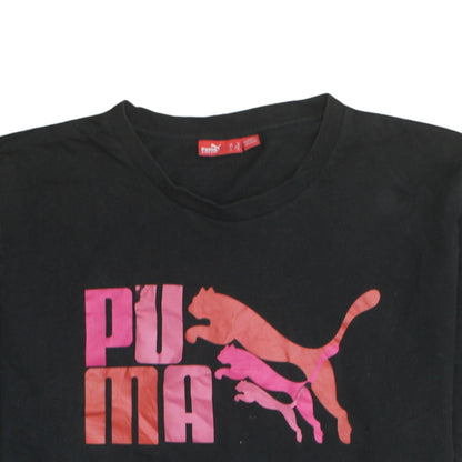 Puma Men's Black XL Graphic Logo Sports T-Shirt