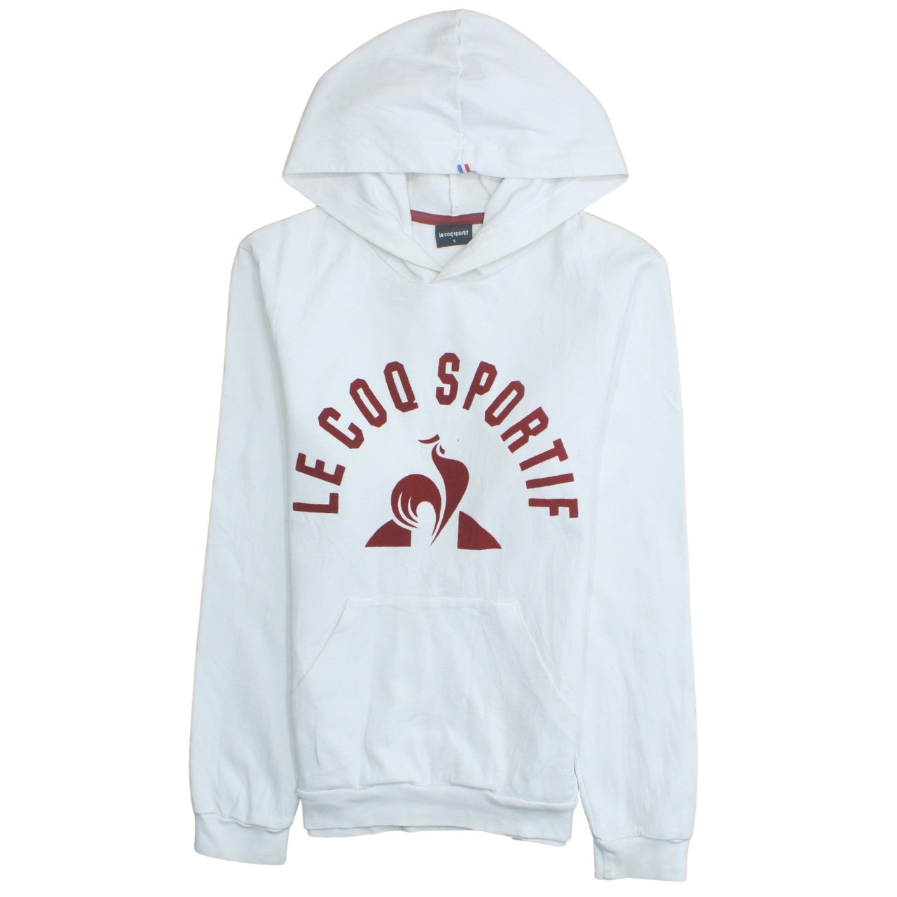 Mens UK Size S le coq sportif White Pullover Hoodie
