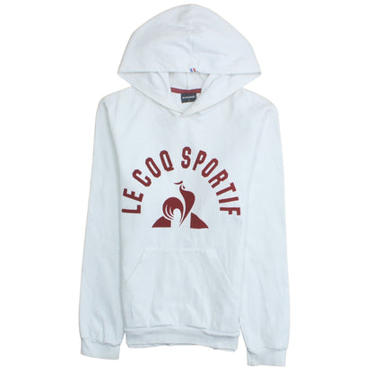 Mens UK Size S le coq sportif White Pullover Hoodie