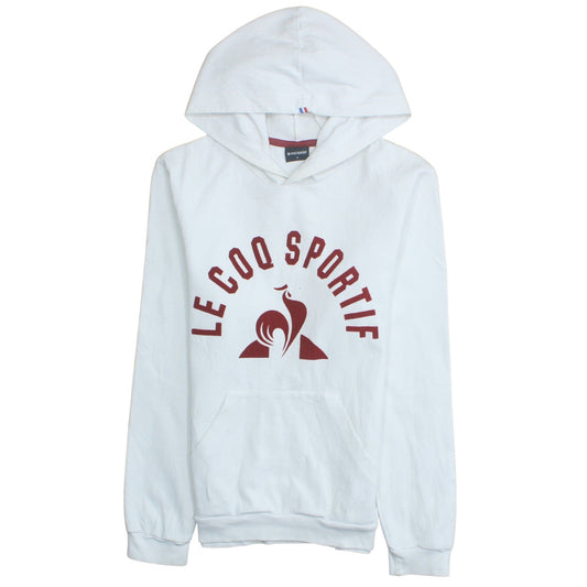Mens UK Size S le coq sportif White Pullover Hoodie