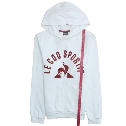 Mens UK Size S le coq sportif White Pullover Hoodie