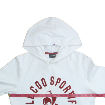 Mens UK Size S le coq sportif White Pullover Hoodie