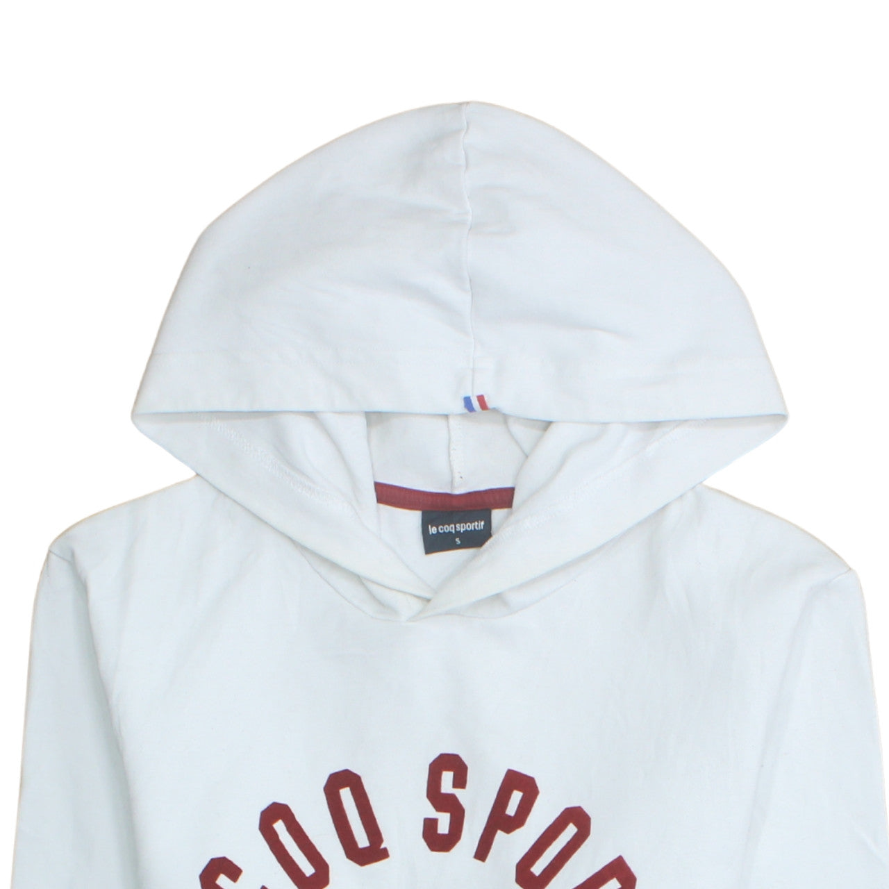 Mens UK Size S le coq sportif White Pullover Hoodie