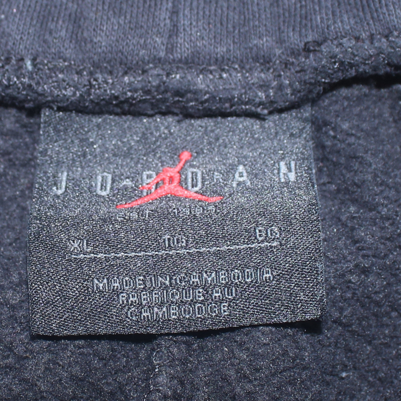 Mens UK Size XL Jordan Regular Fit Jogger Black Trousers