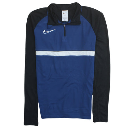 Mens UK Size S Nike Blue 1/4 Zip Sweatshirt
