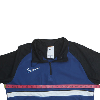 Mens UK Size S Nike Blue 1/4 Zip Sweatshirt