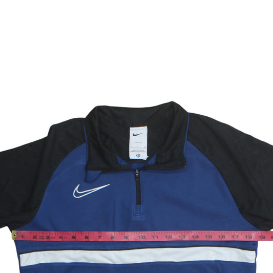 Mens UK Size S Nike Blue 1/4 Zip Sweatshirt