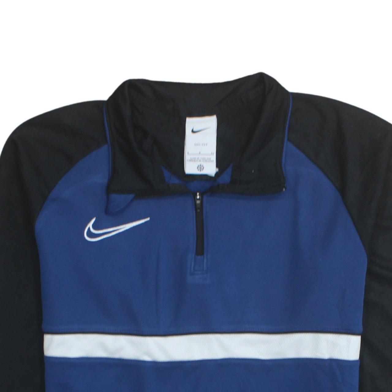 Mens UK Size S Nike Blue 1/4 Zip Sweatshirt