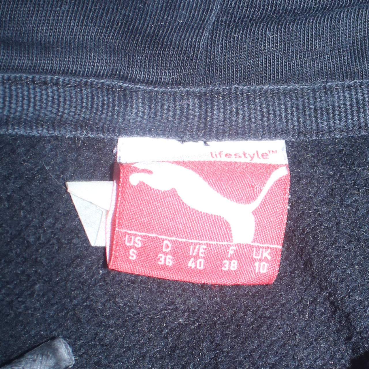 Womens UK Size 10 PUMA Black Pullover Hoodie