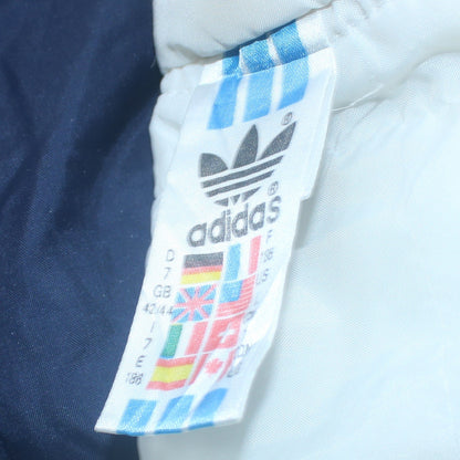 Adidas Mens Blue Burgundy 90s Retro Hooded Windbreaker Jacket L