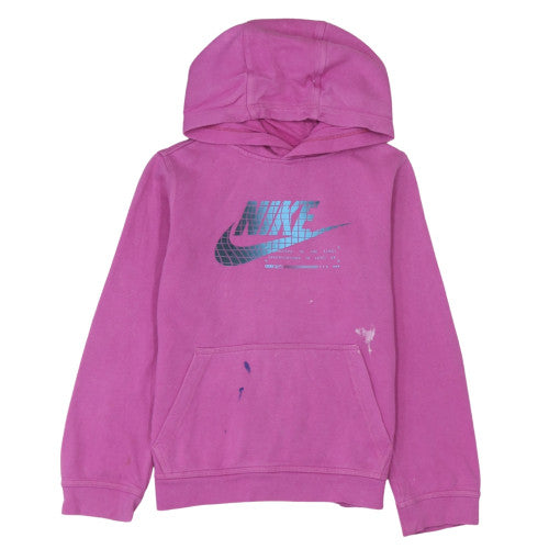 Womens UK Size L Nike Pink Pullover Hoodie
