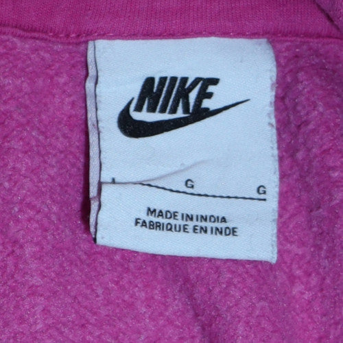 Womens UK Size L Nike Pink Pullover Hoodie