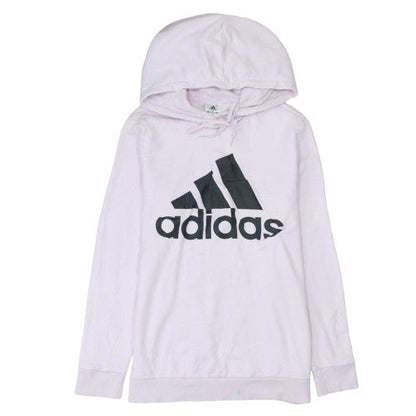 Womens UK Size 12-14 adidas Pink Pullover Hoodie