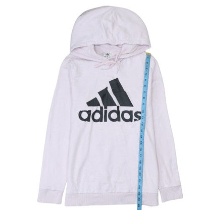 Womens UK Size 12-14 adidas Pink Pullover Hoodie