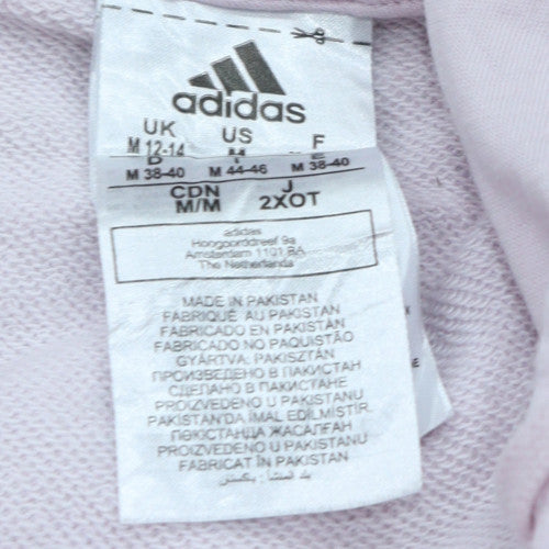 Womens UK Size 12-14 adidas Pink Pullover Hoodie