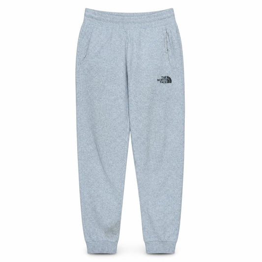 Front view of The North Face boys’ grey jogger trousers l fleece elastic waist activewear