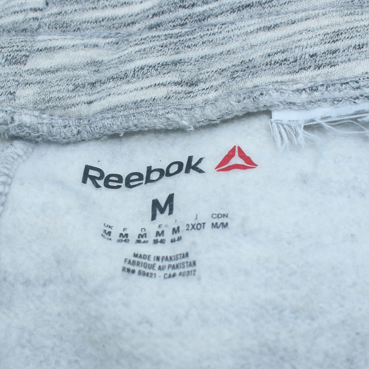 Womens UK Size M Reebok Regular Fit Jogger Grey Trousers