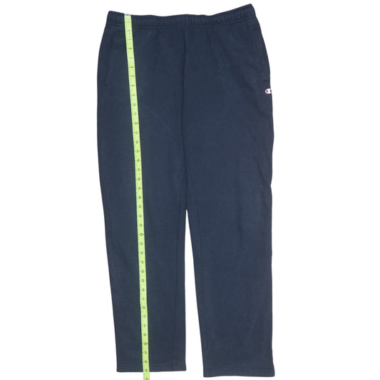 Champion Men's Blue Fleece Sweatpants Size L Elastic Waist Joggers
