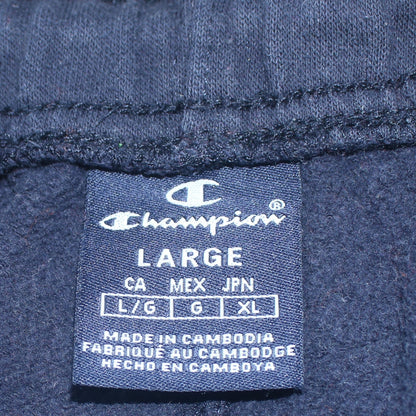 Champion Men's Blue Fleece Sweatpants Size L Elastic Waist Joggers