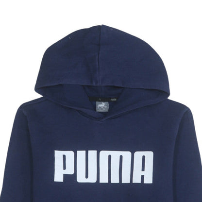 Boys UK Size 16 Years PUMA Blue Pullover Hoodie