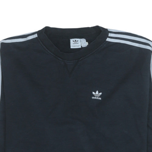 Womens UK Size 10 adidas Black Pullover Sweatshirt