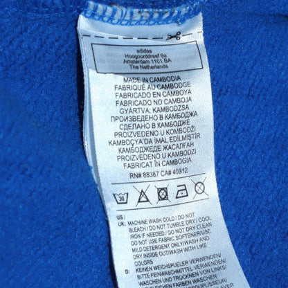 Mens UK Size L adidas Blue Pullover Hoodie