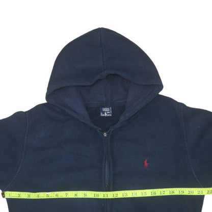 Womens UK Size 2XL Ralph Lauren Blue Full Zip Hoodie