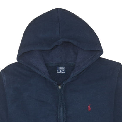 Womens UK Size 2XL Ralph Lauren Blue Full Zip Hoodie