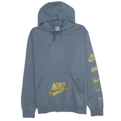 Mens UK Size XL Nike Blue Pullover Hoodie