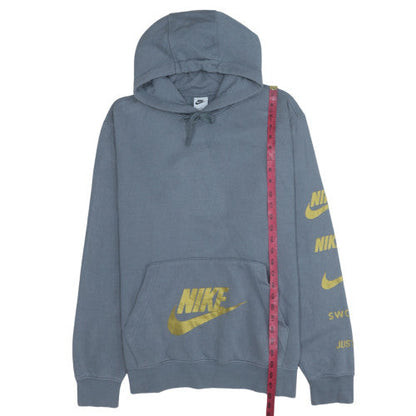 Mens UK Size XL Nike Blue Pullover Hoodie