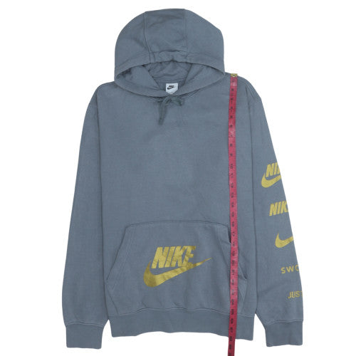 Mens UK Size XL Nike Blue Pullover Hoodie