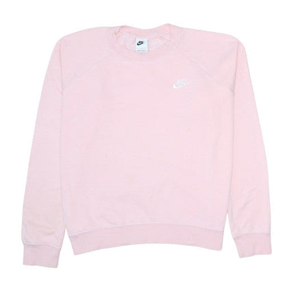 Womens UK Size L Nike Pink Pullover Sweatshirt