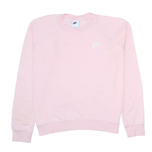 Womens UK Size L Nike Pink Pullover Sweatshirt