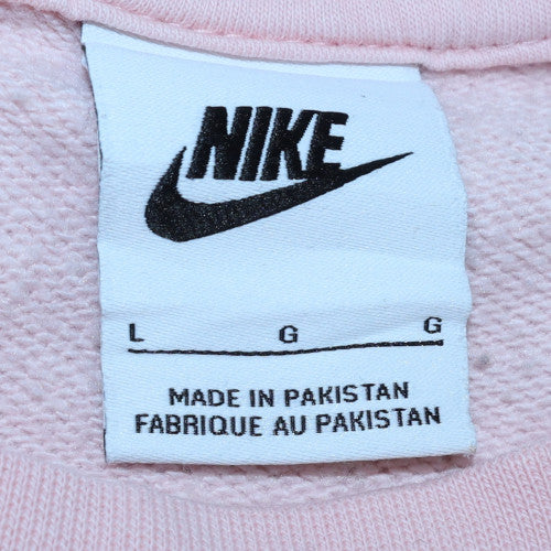 Womens UK Size L Nike Pink Pullover Sweatshirt