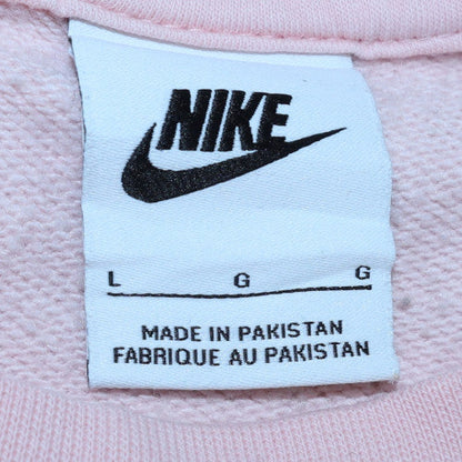 Womens UK Size L Nike Pink Pullover Sweatshirt