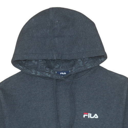 Mens UK Size S FILA Black Pullover Hoodie
