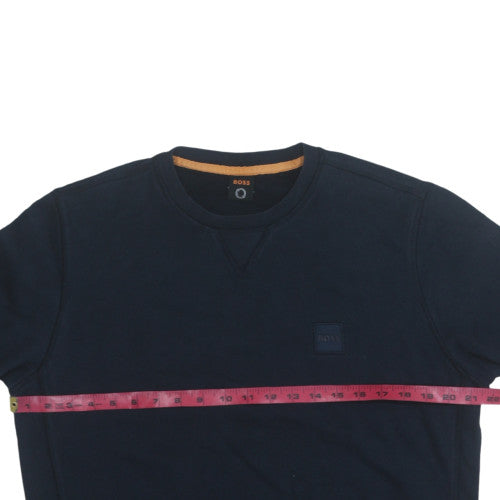 Mens UK Size M Boss Blue Pullover Sweatshirt