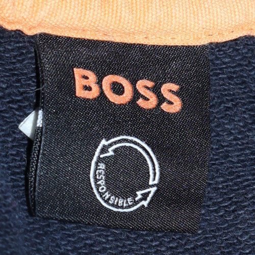 Mens UK Size M Boss Blue Pullover Sweatshirt