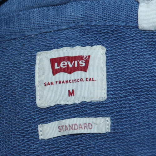 Mens UK Size M Levi's Blue Pullover Hoodie