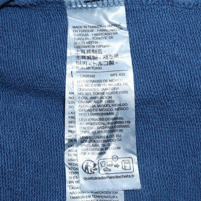 Mens UK Size M Levi's Blue Pullover Hoodie