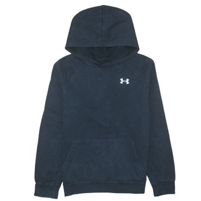 Under Armour Boys Navy Blue Pullover Hoodie Size 158 (13 Years) Fleece