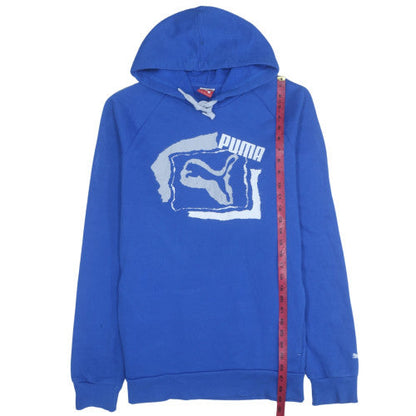 Mens UK Size XL PUMA Blue Pullover Hoodie