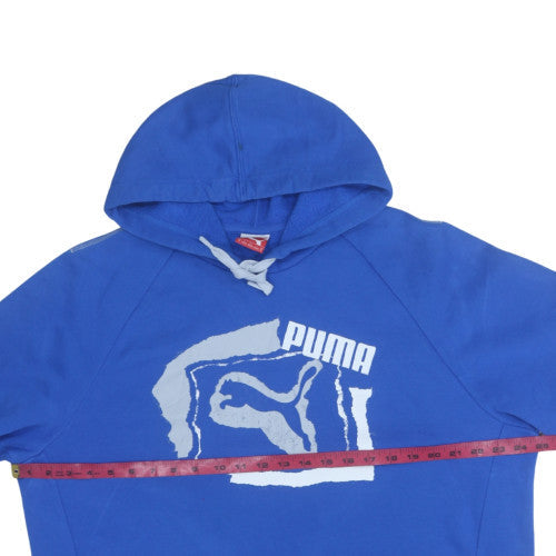 Mens UK Size XL PUMA Blue Pullover Hoodie
