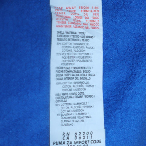 Mens UK Size XL PUMA Blue Pullover Hoodie