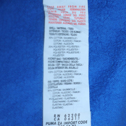 Mens UK Size XL PUMA Blue Pullover Hoodie